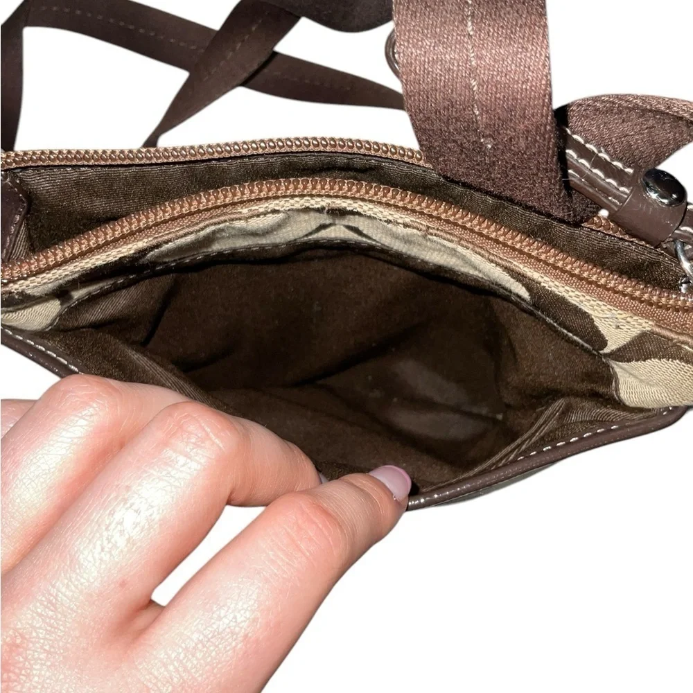 Coach Brown and Tan Crossbody Bag